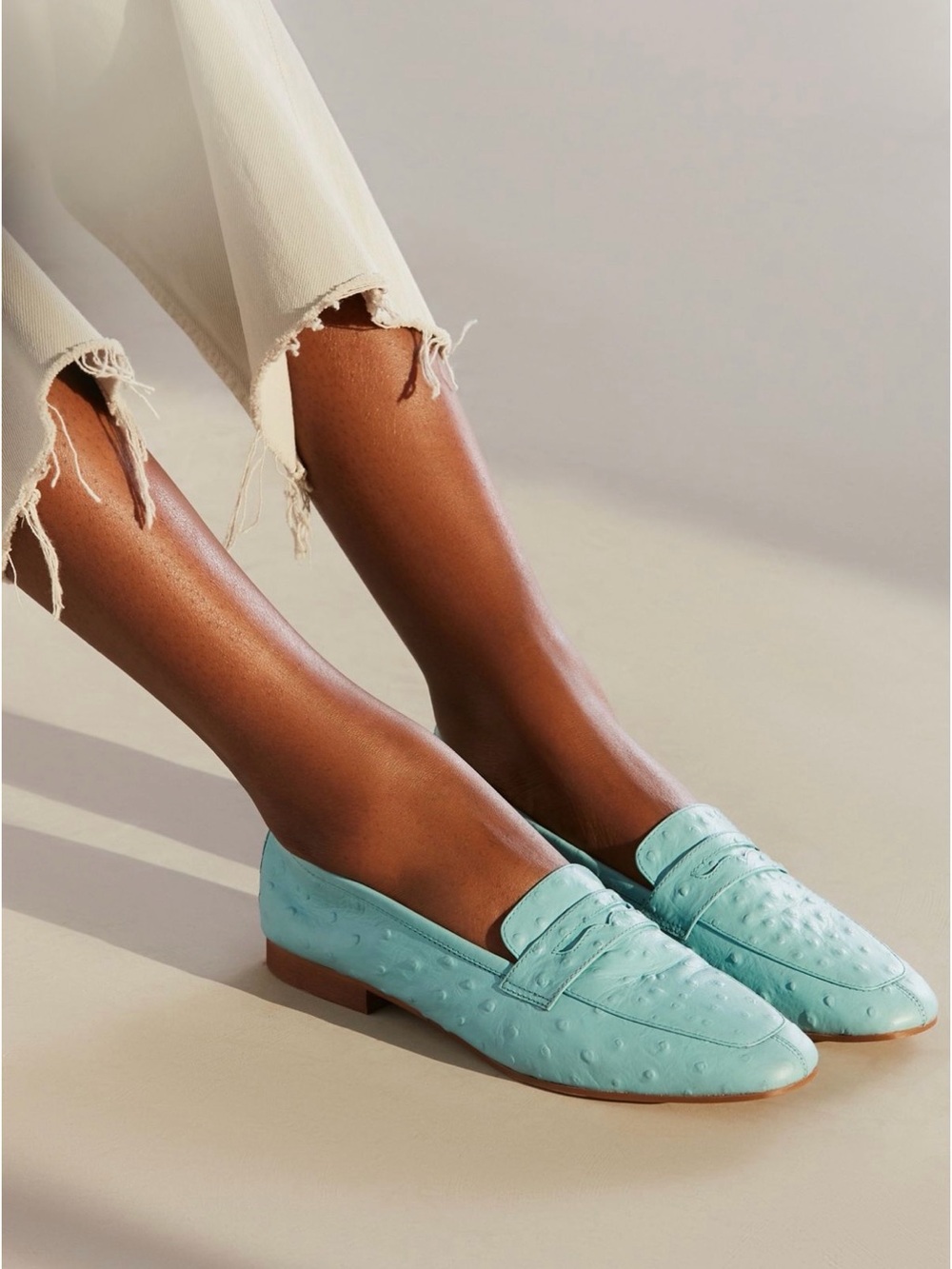 Aquamarine Leather Loafers